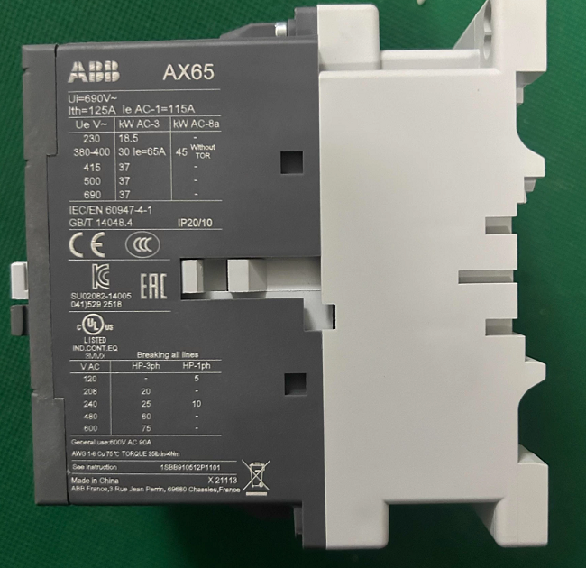 AX65-30 ABB Ac contactor Efficient reliable low-voltage control solutions