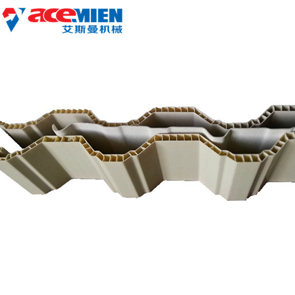 PVC Corrugated Roof Sheet Making Machine Hollow Wave Tile Roof Co - Extrusion