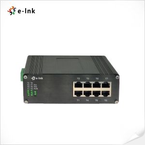 Industrial 8-Port Unmanaged Ethernet Switch DIN Rail IP40 for Harsh Environments