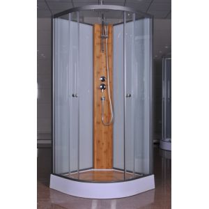 Custom Quadrant Sliding Door Shower Cubicles , Curved Shower Glass Enclosure
