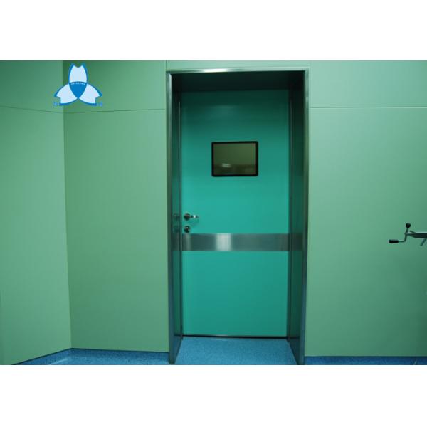 Manual Swing Hospital Air Filter , Single Leaf Hospital Room Door With Viewing
