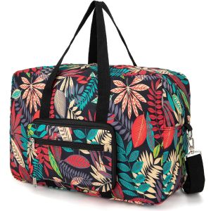 Foldable Large Capacity Carry on Weekender Overnight Travel Bag with Pattern