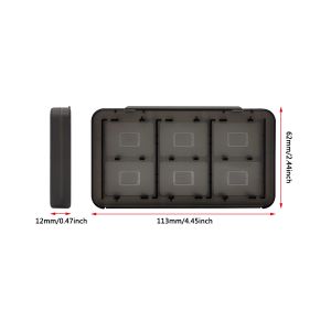 Double-Sided 12 Slots Portable Plastic Game Card Case for Nintendo Switch 2