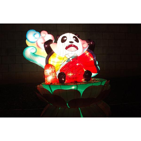 Customized Chinese Panda LED Lantern For Outdoor / Indoor Amusement Park