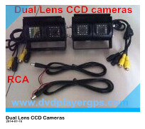 China RCA NTSC Waterproof IP67 Dual lens car camera for bus truck caravan Crane Heavy Equipments on sale