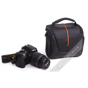 Cheap Black 1680D Nylon &amp; PU SLR Camera Cases with Polyester Inner, 20*12*19cm for sale