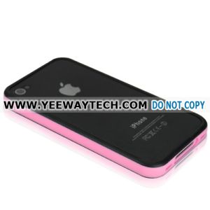 Silicone and Plastic Assembly Bumper for Verizon CDMA iPhone 4 / 4S - Pink /