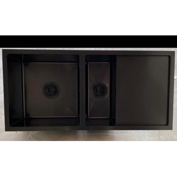 18/10 Chromium/Nickel Stainless Steel Handmade Kitchen Sink With Drainboard Customized Dimensions