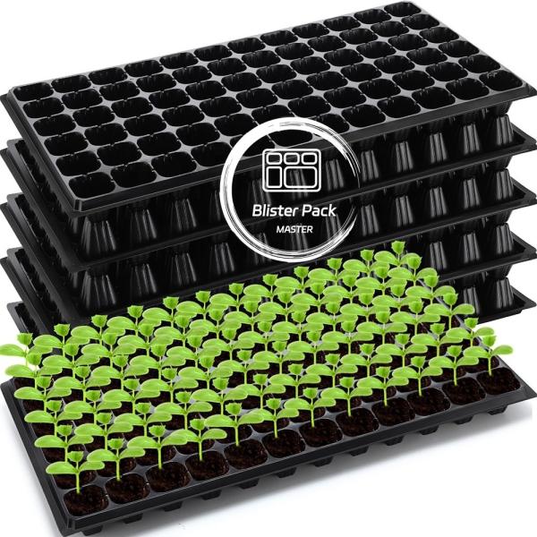 Quality Versatile Garden Plastic Seedling Trays 50 To 128 Cell PET plastic germination trays wholesale