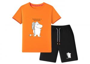 China Cotton Children Fashion Wear , Short Printed Kids Summer Sets Clothing on sale