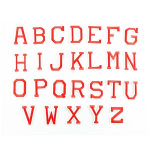 DIY Adhesive Letter Patches Iron On Backing Cotton Polyester Material