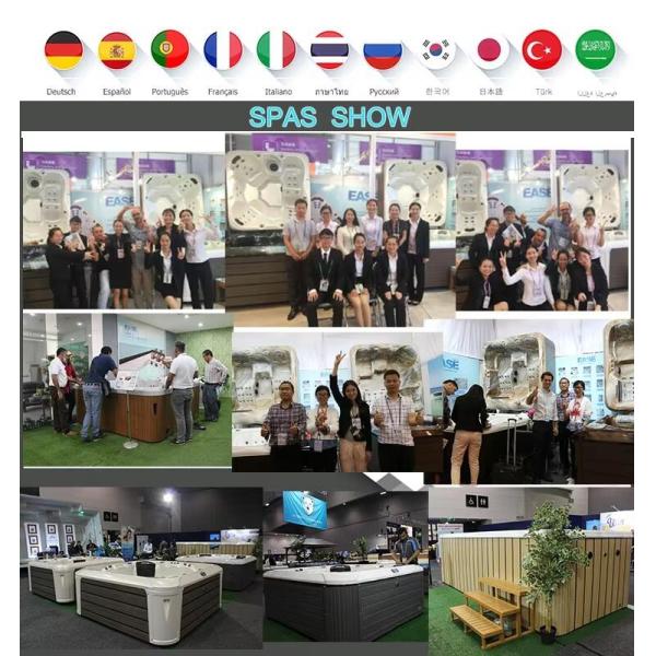 Luxury 6 Persons Hot Tubs For Outdoor Acrylic Spa Pools With Massage Function Jacuzzier Swim Spa For Family