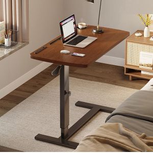 Convenient and Space-Saving Wooden Foldable Elevating Desk with Adjustable