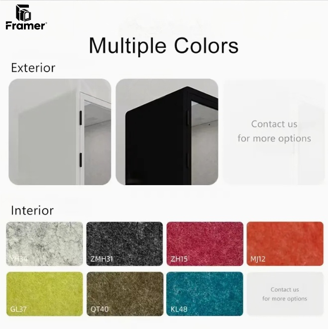 Fully Enclosed Acoustic Office Pod Customizable Office Quiet Pod Extendable