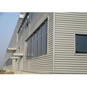 Waved wall panel fireproof glass wool steel structure workshop