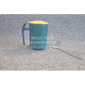 Multicolor 304 Stainless Steel Printed Reusable Coffee Cup Mugs With Spoon