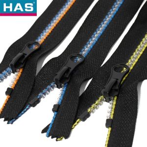 Short Pull Chain Colored Transparent Teeth Resin Pull-Tab Zipper With Plastic