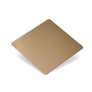 ISO9001 304 Gold Bead Blasted Stainless Steel Sheet Rustproof For Decoration
