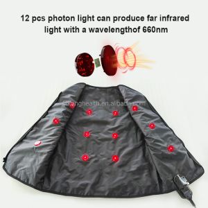 Fitkang Far Infrared Sauna Vest with 12PCS 660NM Photon Lights 1 Heating Zone