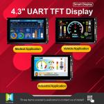 4.3 Inch UART Capacitive Touch Screen TFT LCD 480x272 Display With Lcd