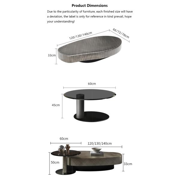 OEM Stainless Steel Contemporary Round Coffee Table With Metal Base