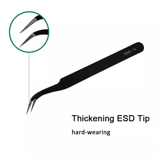 Antistatic ESD Vetus Eye Brow Tweezers Conductive Lash Tweezers