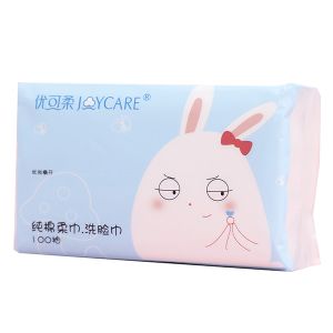 China Multipurpose Facial Cotton Tissue 100 Pcs Per Bag Eco Friendly Non Harmful Material on sale