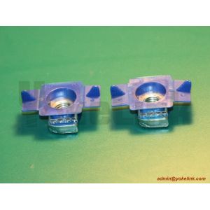 Zinc plated steel struct nut with plastic wing for channel fitting