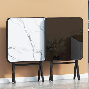 Outdoor Table Metal Tempered Glass Square Round Folding Foldable Coffee Dining