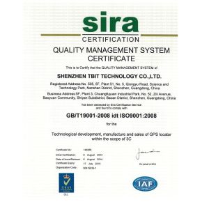 Shenzhen TBIT Technology Co., Ltd. Certifications