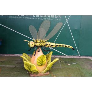 Children Playground Realistic Animatronic Dragonfly Model High Durability