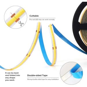 Lightweight 320 LED/m Flexible COB LED Strip for Home Lighting Kitchen Living