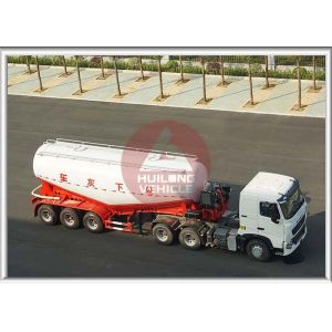 Strong Practicability Dry Bulk Trailer 60 Tons Capacity Electrical Motor Equiped