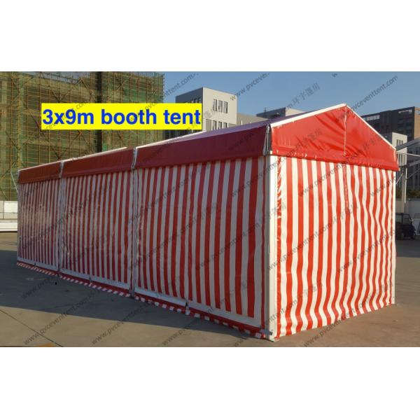 Quality Tear Resistant Outdoor Exhibition Tents 3 x 9m Red And White Glass Solid Wall Strong wholesale