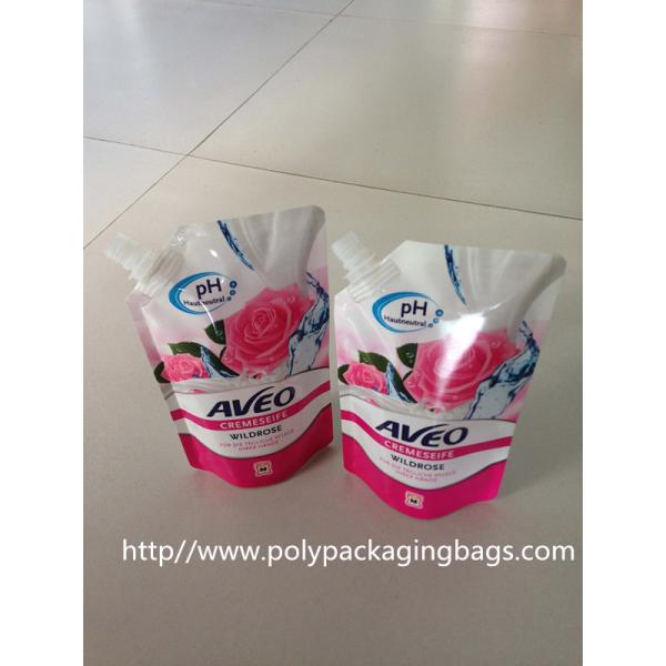 Quality Fruit Juice Stand Up Plastic Bags With Spout / Suction Nozzle wholesale
