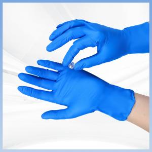 Navy Blue Textured Powder Free Nitrile Gloves Sterile Nitrile Gloves