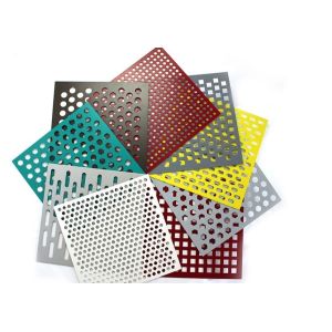 China Metallic Architectural Decorative PVDF Perforated Metal Facades Powder Coating on sale