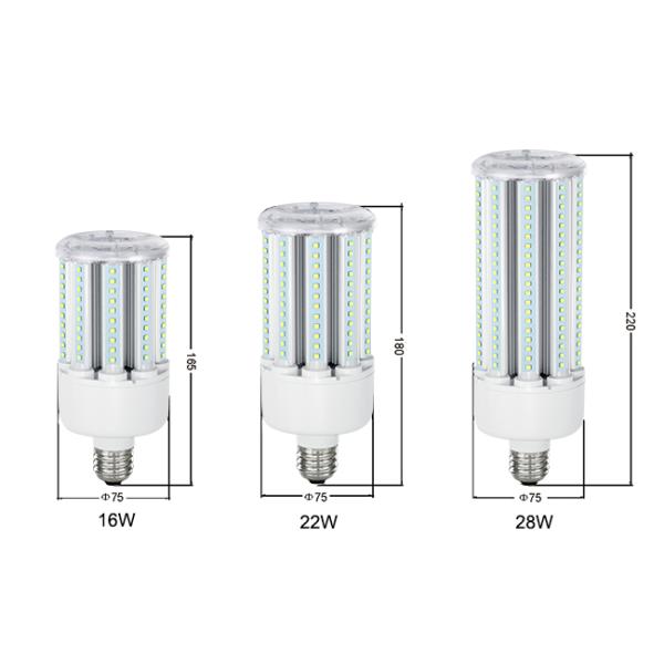 AC100-300V 28W Led Corn Bulb E26 With Ventilation Heat Sink , Aluminum Materials