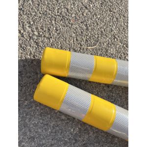 Yellow 530g Warning Spring Post PU 750mm Orange Flexible Traffic Bollard