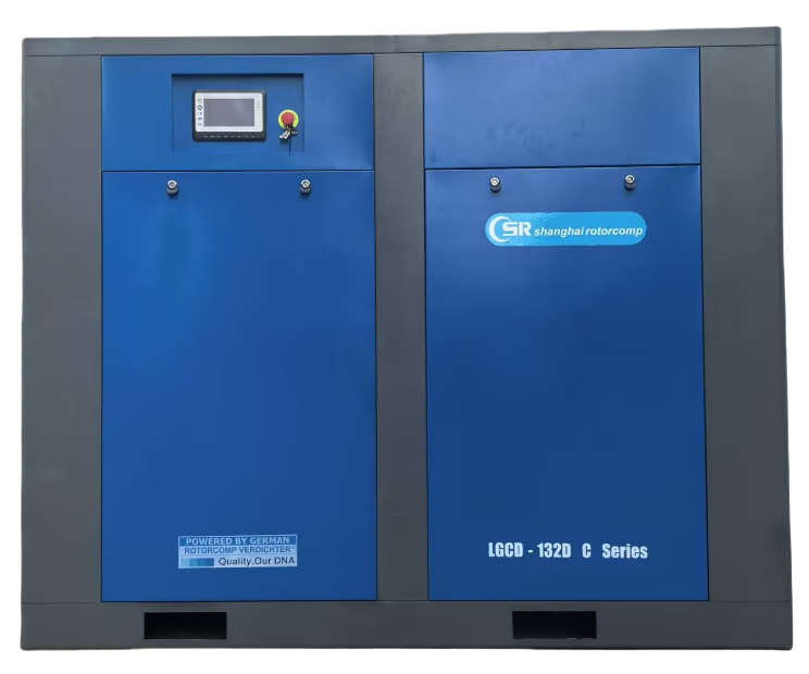 Shangai Rotorcomp LGCD-132D C Series Intelligent Controller Screw Air Compressor for Heavy Duty Applications 2540×1640×1800Mm