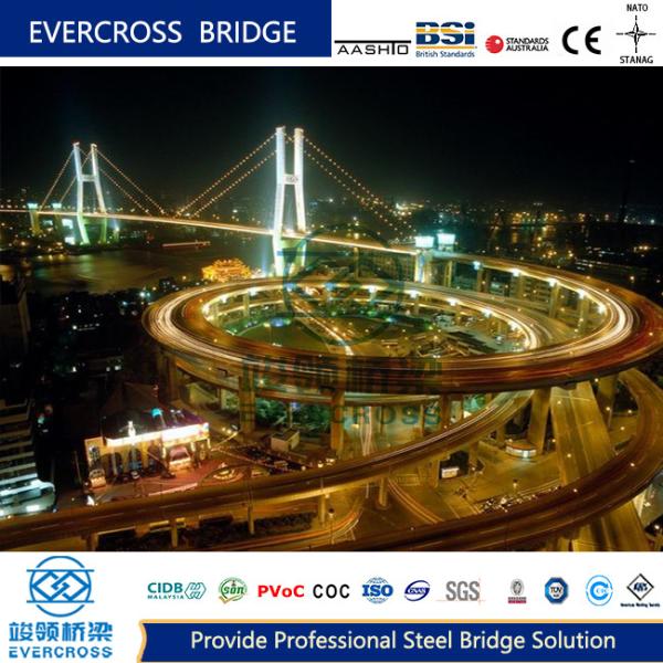 Quality Hot Dip Galvanized Steel Truss Cable Stayed Pedestrian Bridge Permanent wholesale