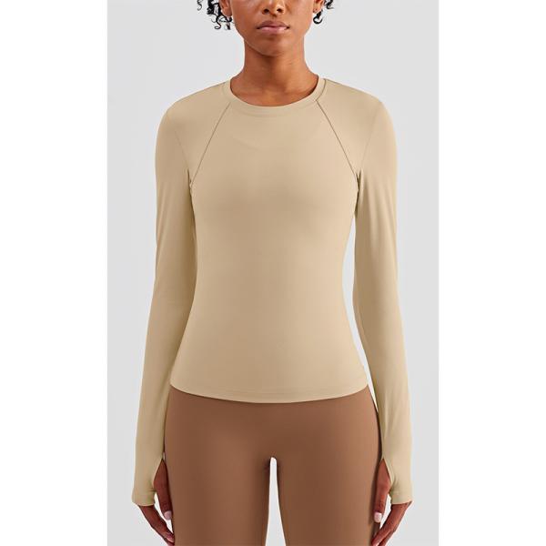 Wholesale Horse Riding Tops / Ladies Long Sleeve Base Layer With Thumb Cuff