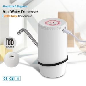 8W 2.4L/Min 1200mAh Water Bottle Pump Dispenser With Decorative Chamfer Top