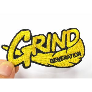 Clear Colorful Iron On Embroidered Patches Smooth Merrow Border