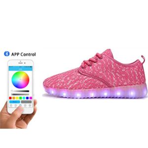 Battery Rechargeable App Controlled LED Shoes Light Up Trainer Sneakers
