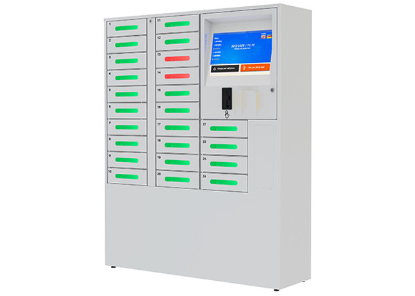 24 Doors Multiple Cell Phone Charging Station , Mobile Phone Charging Kiosk for