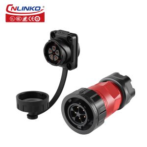 CNLINKO 12v Dc Power Supply Connector Waterproof 5 Pin Circular Power Male
