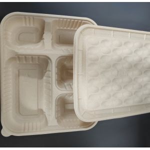 Wholesale 5 Compartments Environmentally Friendly Rice Husk Starch Based