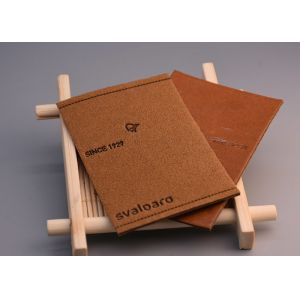 Embossed Recessed Logo Jean Leather Patches Custom For Garments