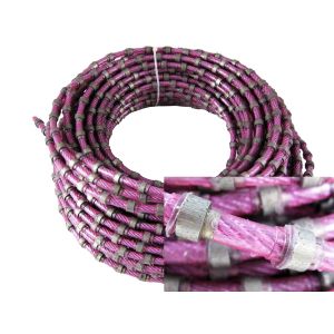 Marble Block Dressing Tools Diamond Wire Saw Rope 11mm Line Speed 20-30m/s